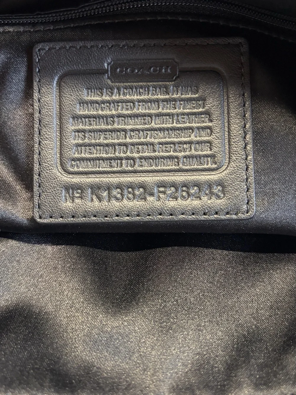 Coach NWT F26243 Signature Metallic Midnight Large Satchel Bag